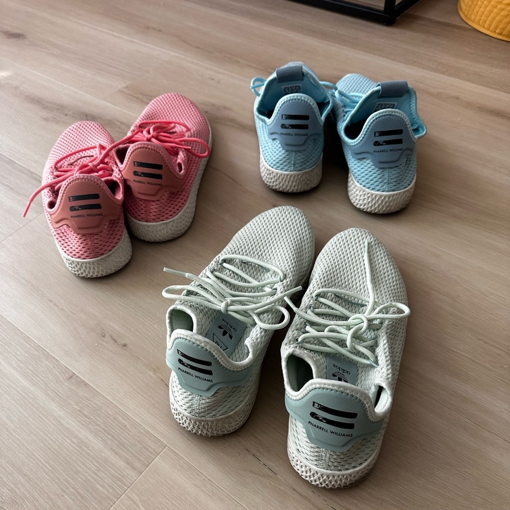 Lot Of 3 Adidas Pharrell Williams x Tennis Hu Shoes